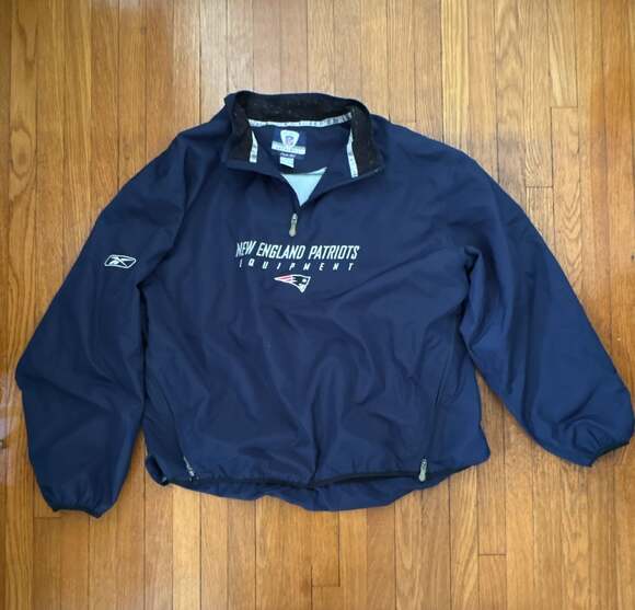 Reebok Other - Vintage Reebok NFL Equipment New England Patriots 1/4 Zip Windbreaker Jacket